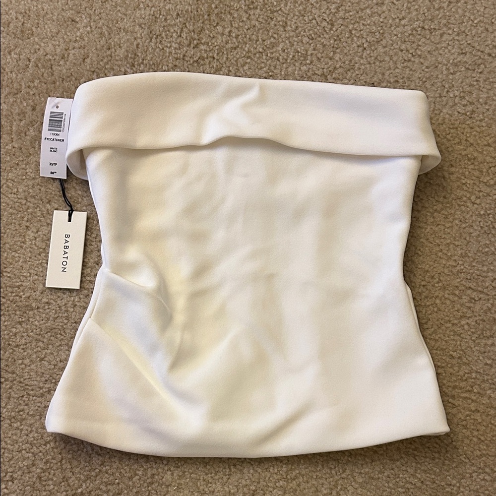Aritzia Babaton eyecatcher white top Xs